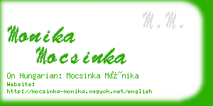 monika mocsinka business card